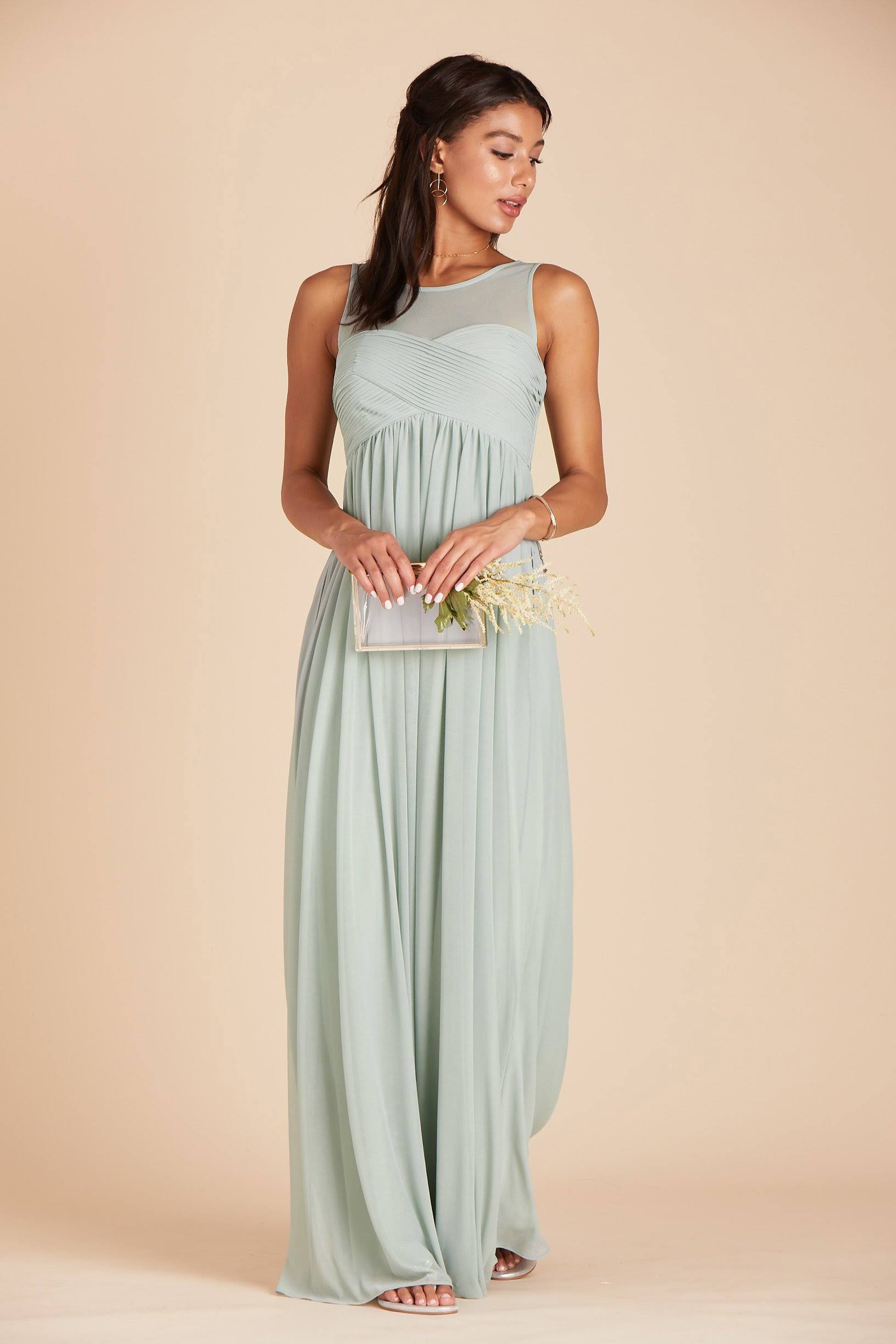 Birdy Grey Ryan Bridesmaid Dress in Sage Xs / Sage