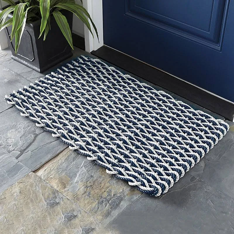 Rope Doormat Sand/Charcoal Large - Ballard Designs