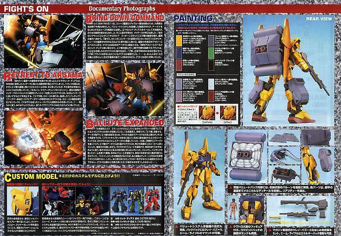 Gundam Z 1/100 mg MSN-00100 HYAKU Shiki + Ballute System Model Kit