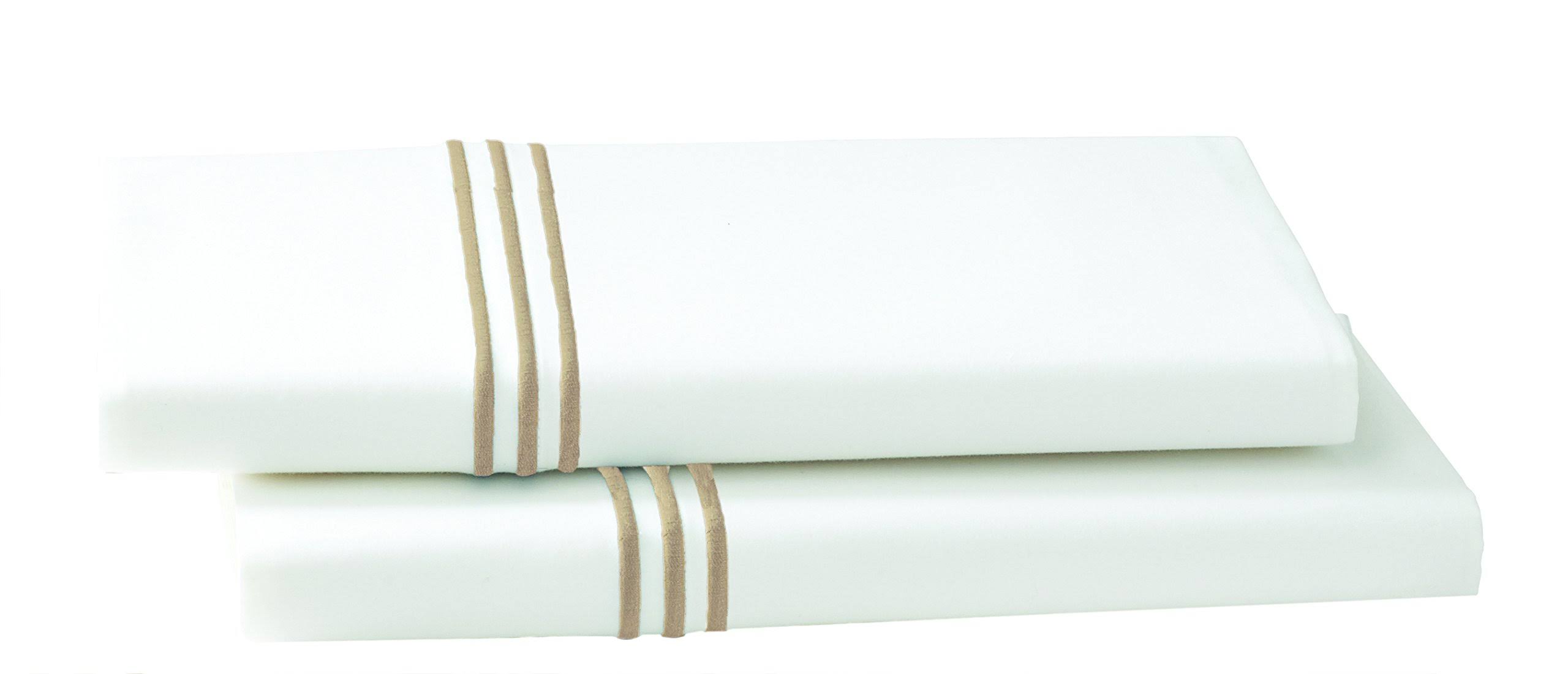 Kassatex Strada Bedding Collection King Sham Set, Mink