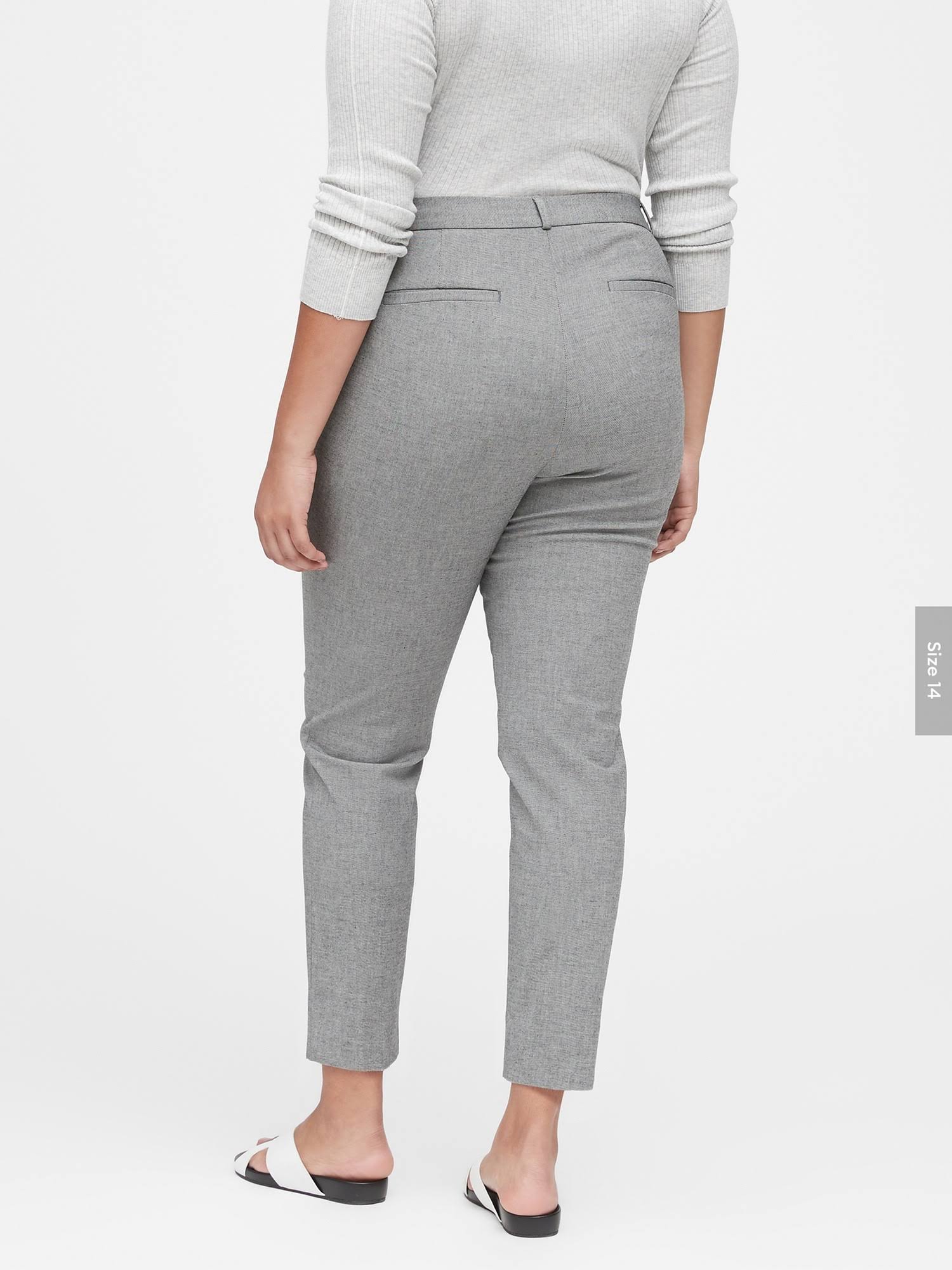Banana Republic Women's Curvy Mid-Rise Skinny Sloan Pant Dark Gray Size 6 Long