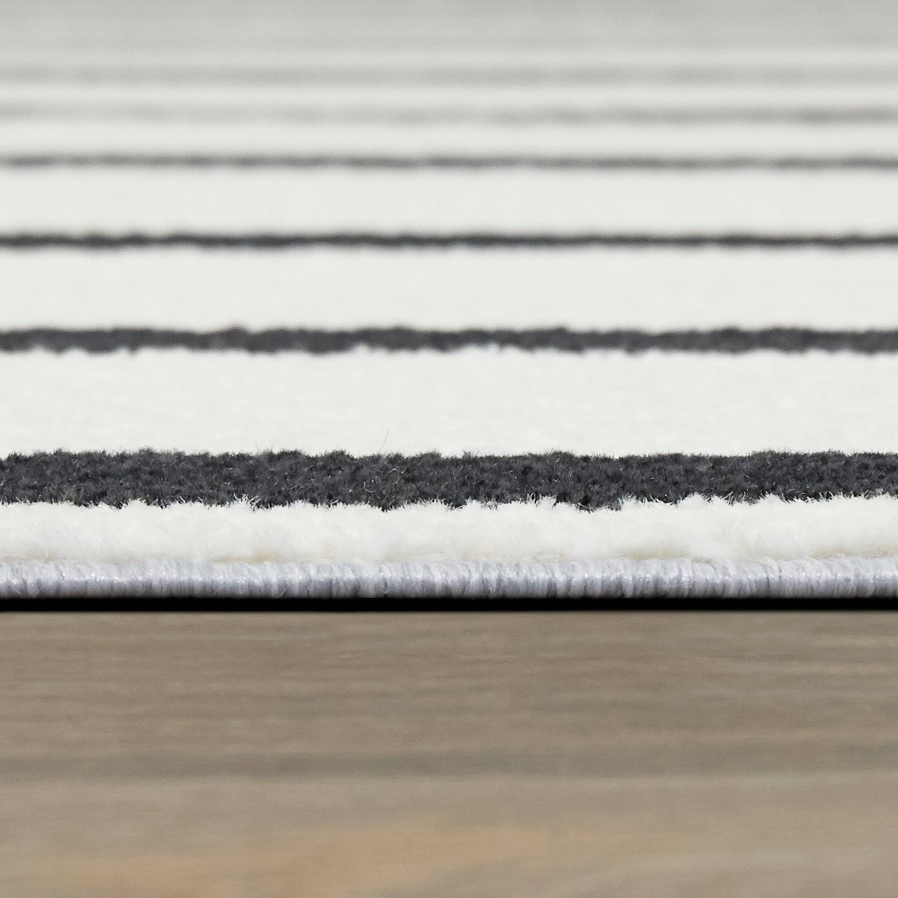 Balta Colter White 8 ft. x 10 ft. Modern Striped Area Rug