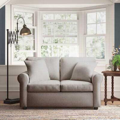 Wolsingham Cotton 60x22 Rolled Arm Loveseat Body Fabric: Baet Sand