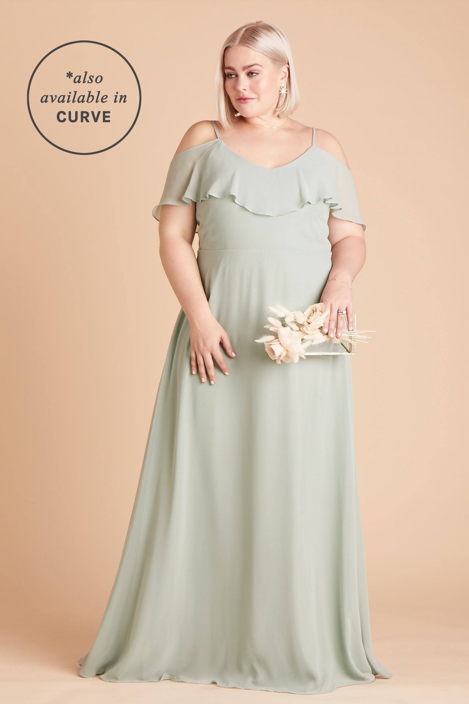 Jane Convertible Chiffon Bridesmaid Dress in Sage S / Sage / No Slit