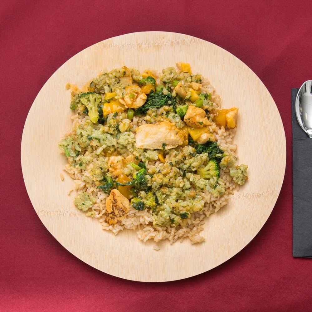 Bambu Veneerware 11in Bulk 100/cs Disposable Bamboo Plates