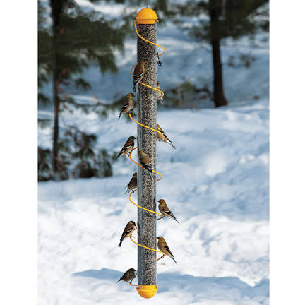 Bird Quest Spiral Nyjer Feeder, Yellow