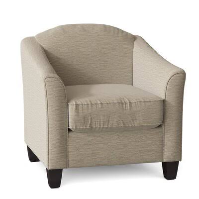 Birkett Armchair Body Fabric: Vault Pearl, Leg Color: Black Walnut