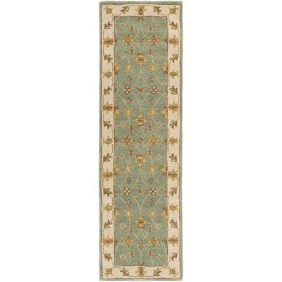 Ellenburg Oriental Handmade Tufted Wool Green Area Rug Birch Lane Rug Size: Runner 2&3x22 x 14&