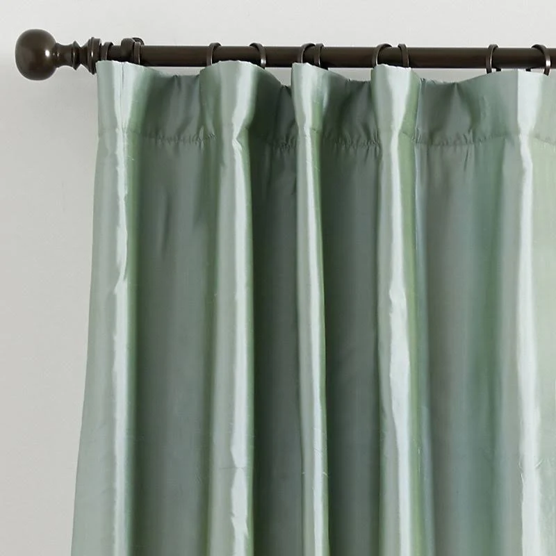 Dupioni Silk Drapery Panel Ivory 84x22 - Ballard Designs