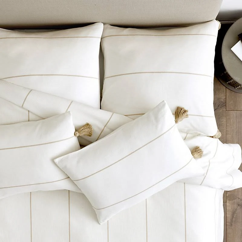 Bowen Striped Duvet Cover Indigo Twin - Ballard Designs