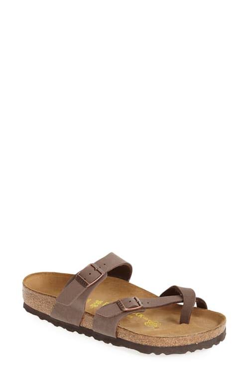 Women's Birkenstock Mayari Birko-Flor Slide Sandal, Size 8-8.5US / 39EU B - Brown
