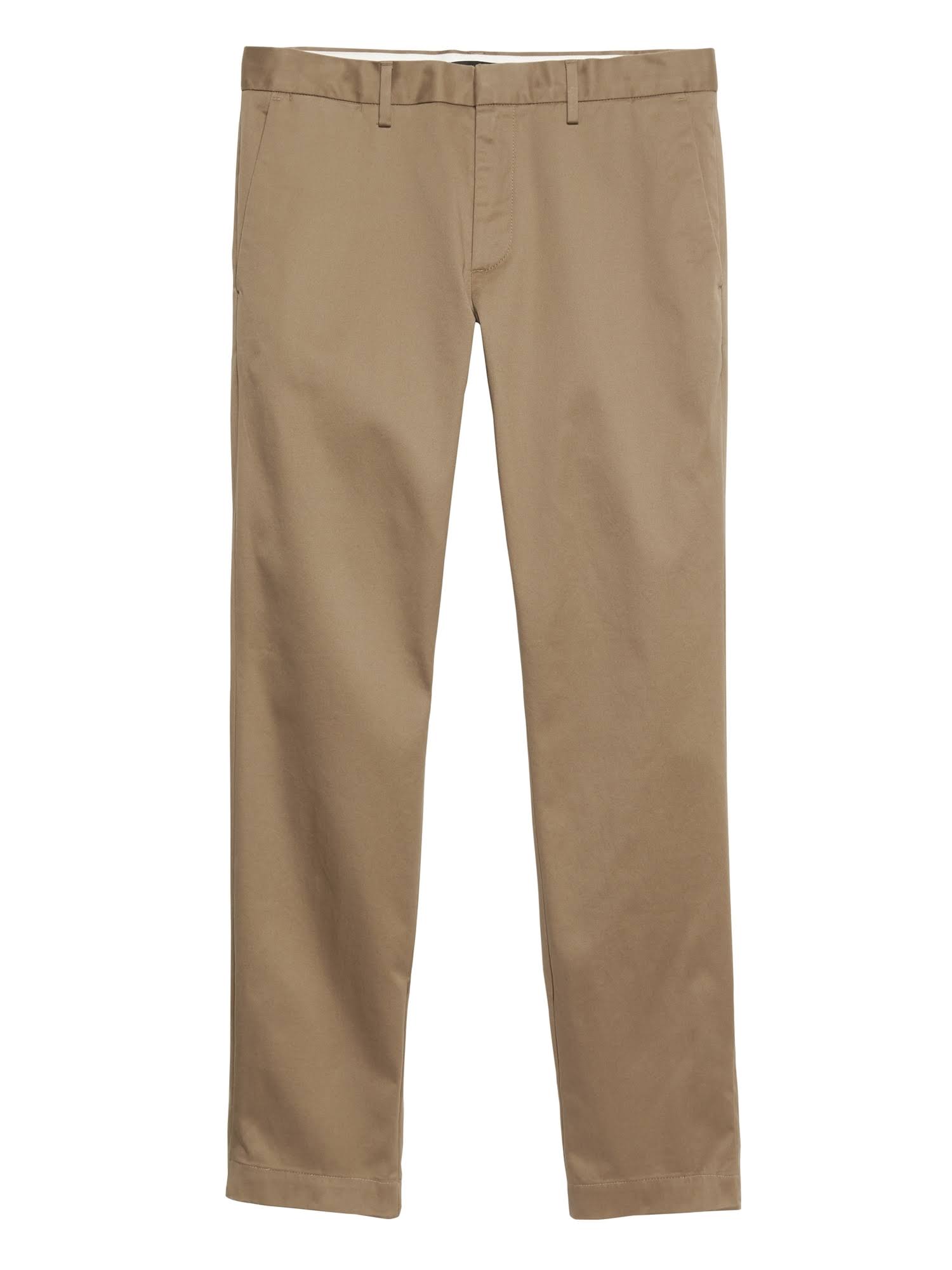 Banana Republic Men's Emerson Straight Rapid Movement Chino Pant Airforce Khaki Size 42W 34L