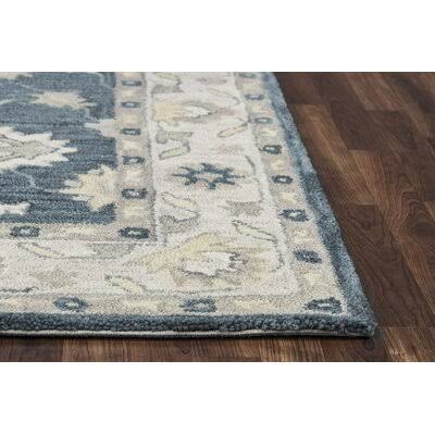 Leone Oriental Hand-Tufted Wool Blue/Beige Area Rug