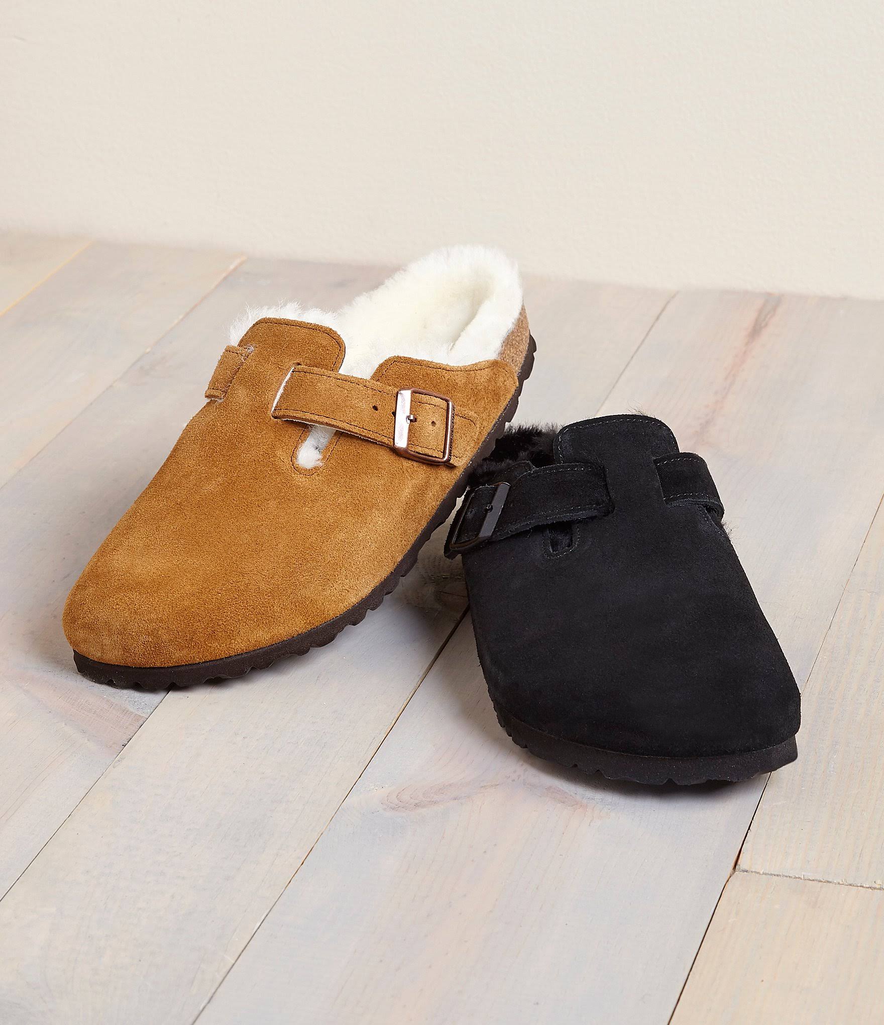 Birkenstock Women's Boston Shearling Clogs, Black