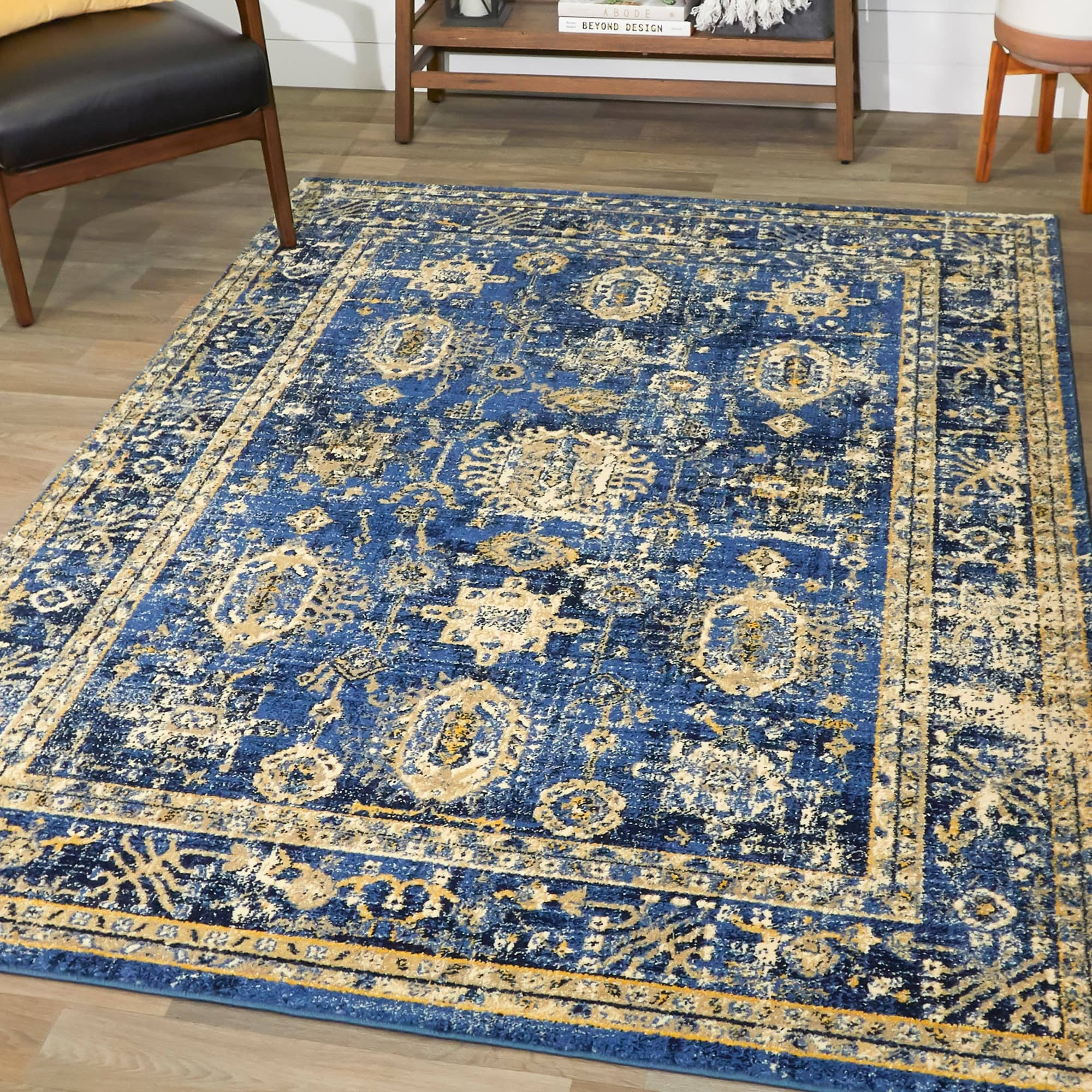BALTA Godwin Dark Blue 8 ft. x 10 ft. Vintage Persian Area Rug