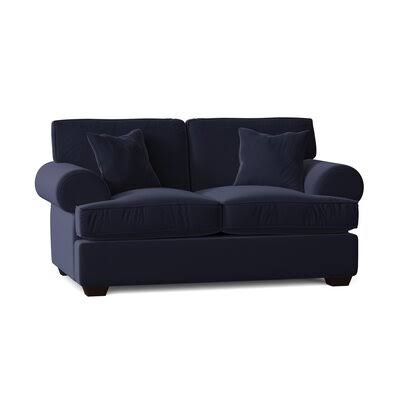 Workington 67x22 Rolled Arm Loveseat Body Fabric: Sunbrella Canvas Navy