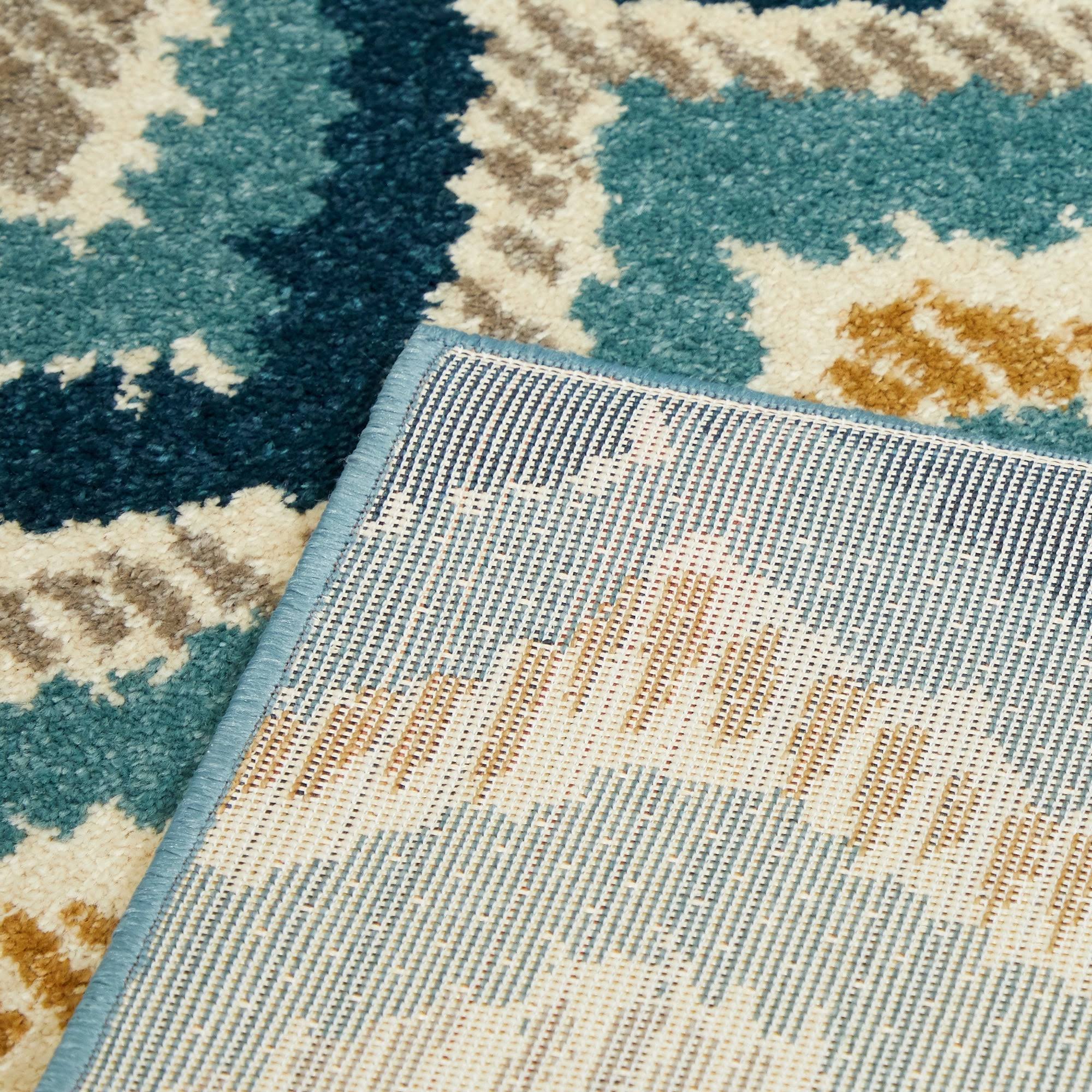 BALTA Fazio Dark Blue 8 ft. x 10 ft. Modern Chevron Area Rug