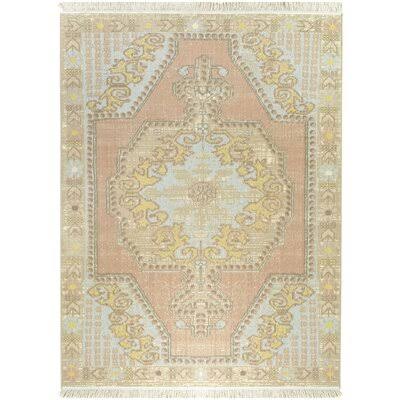 Alan Oriental Light Blue/Orange/Yellow Area Rug Birch LANE? Rug Size: Rectangle 7&10x22 x 10&