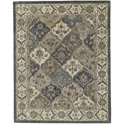 Kerstetter Hand-Tufted Wool/Cotton Gray Area Rug
