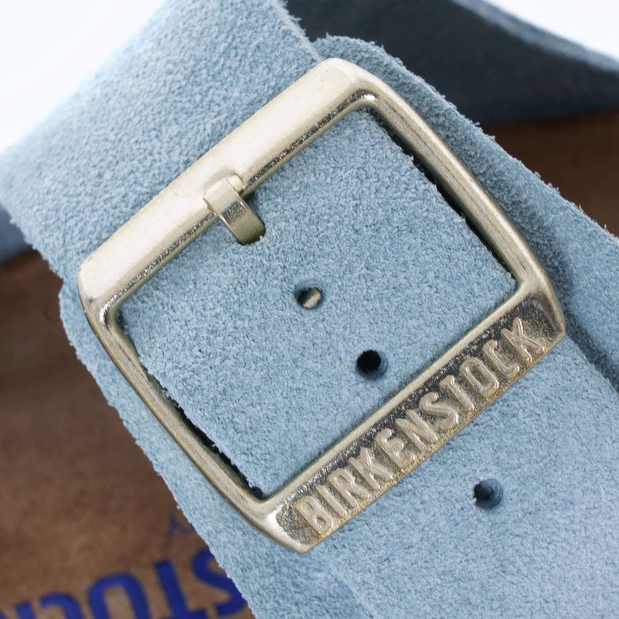 Birkenstock Arizona SFB Suede Double Strap Sandals - Blue