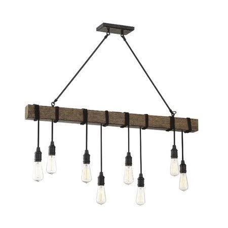 Wyckhoff 8 - Light Kitchen Island Bulb Pendant with Nylon Accents