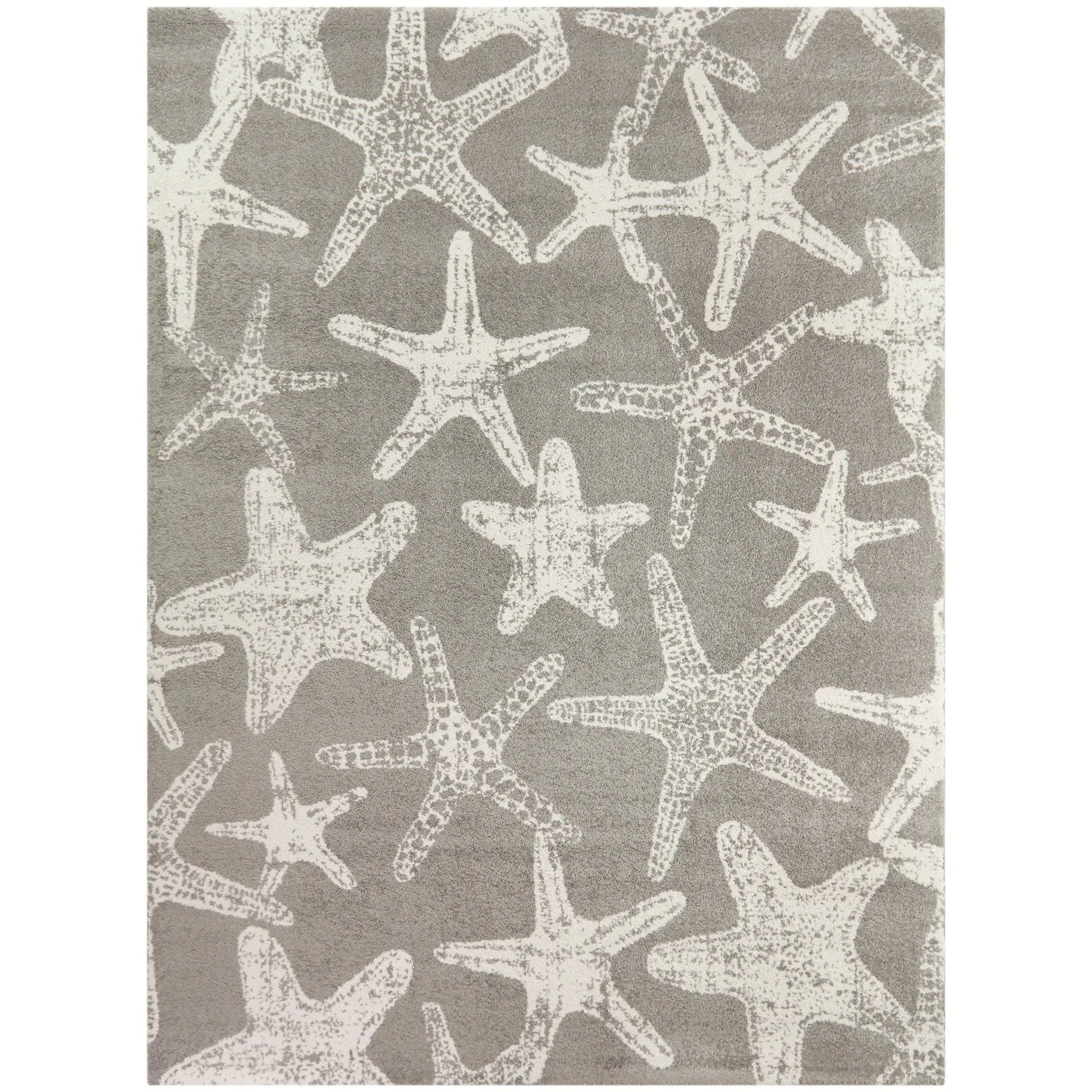 Balta Leyton Light Blue 5 ft. x 7 ft. Starfish Print Area Rug