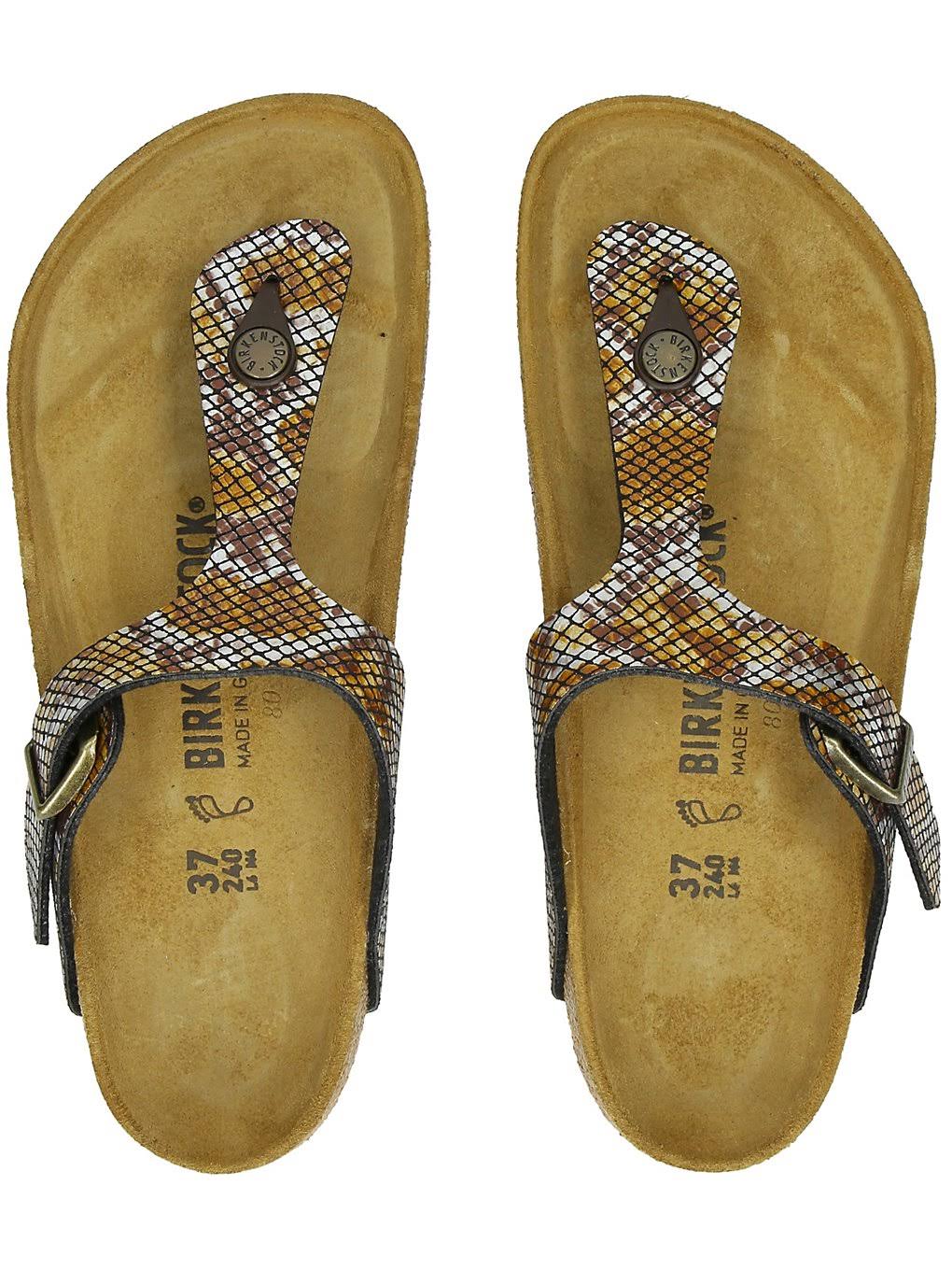 Birkenstock Gizeh MF Sandals Brown Women, Size 37.0