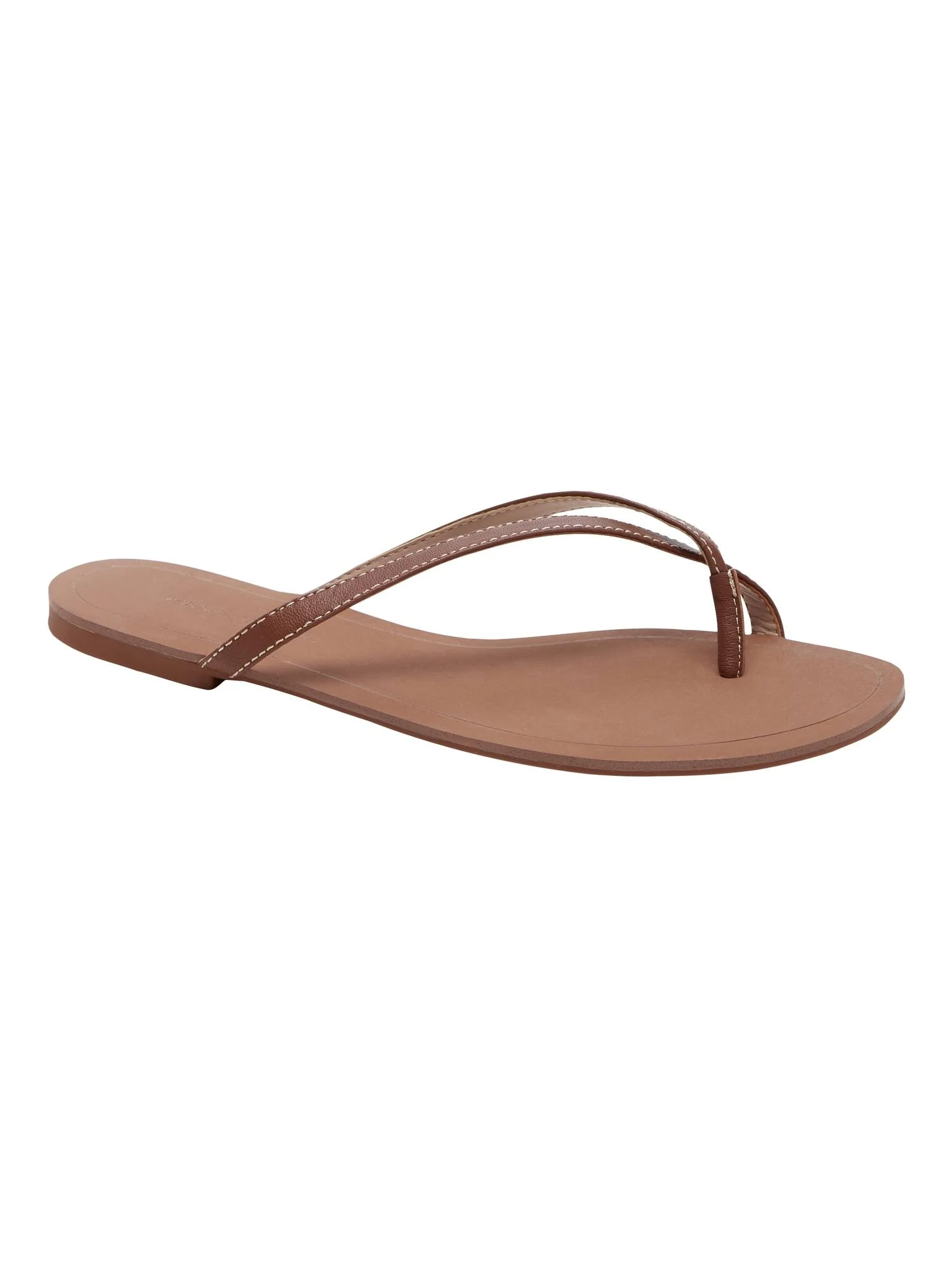 Banana Republic Women's Flip Flop Sandal Cognac Leather Size 7