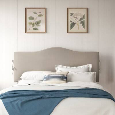 Valeria Upholstered Panel Headboard Sand & Stable Size: Twin, Upholstery: Klein Dove