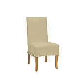 Couture Chair - Suzanne Kasler Signature 13oz Linen Pleated Slipcover Camel - Ballard Designs