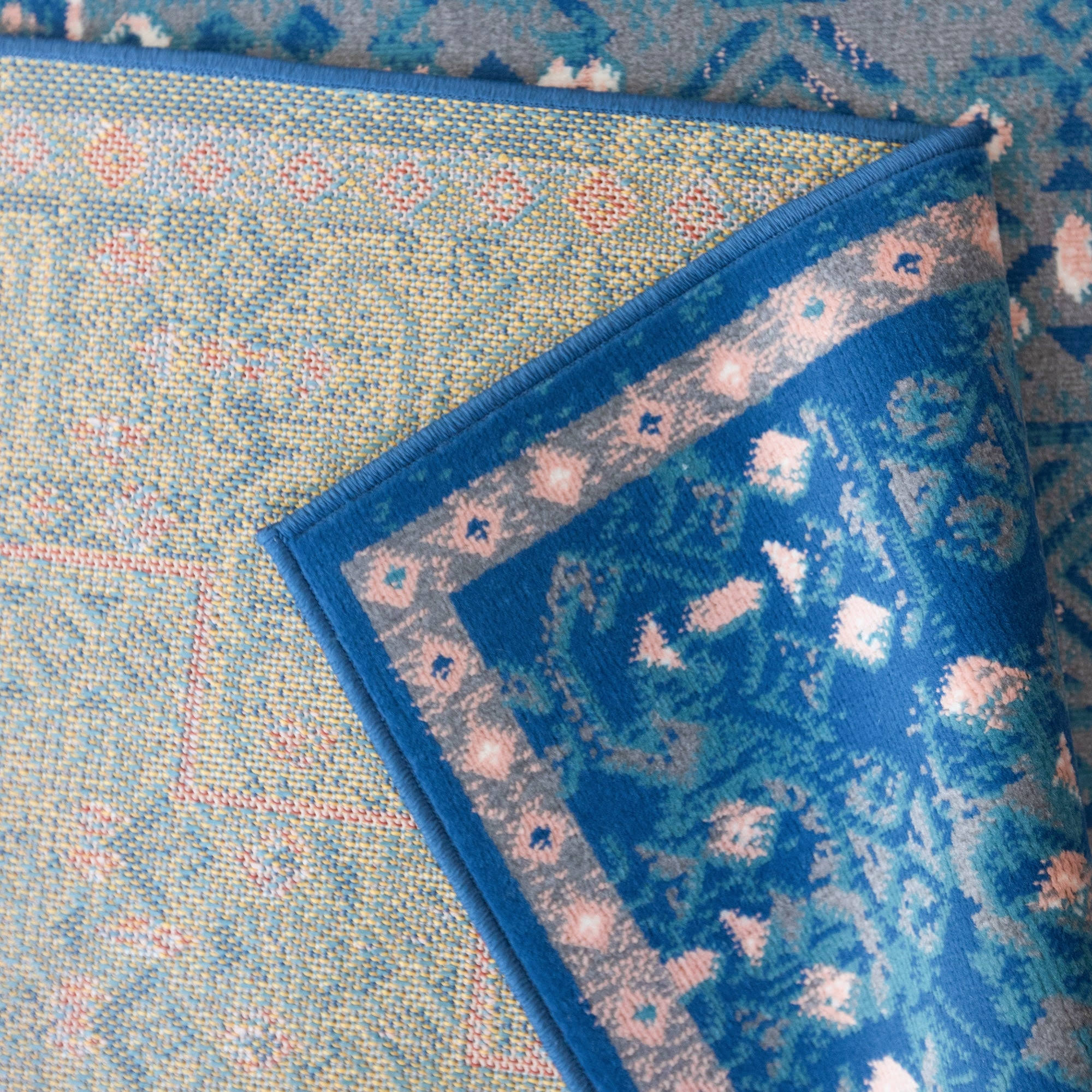 BALTA Semih Blue/Yellow 5 ft. x 7 ft. Oriental Area Rug