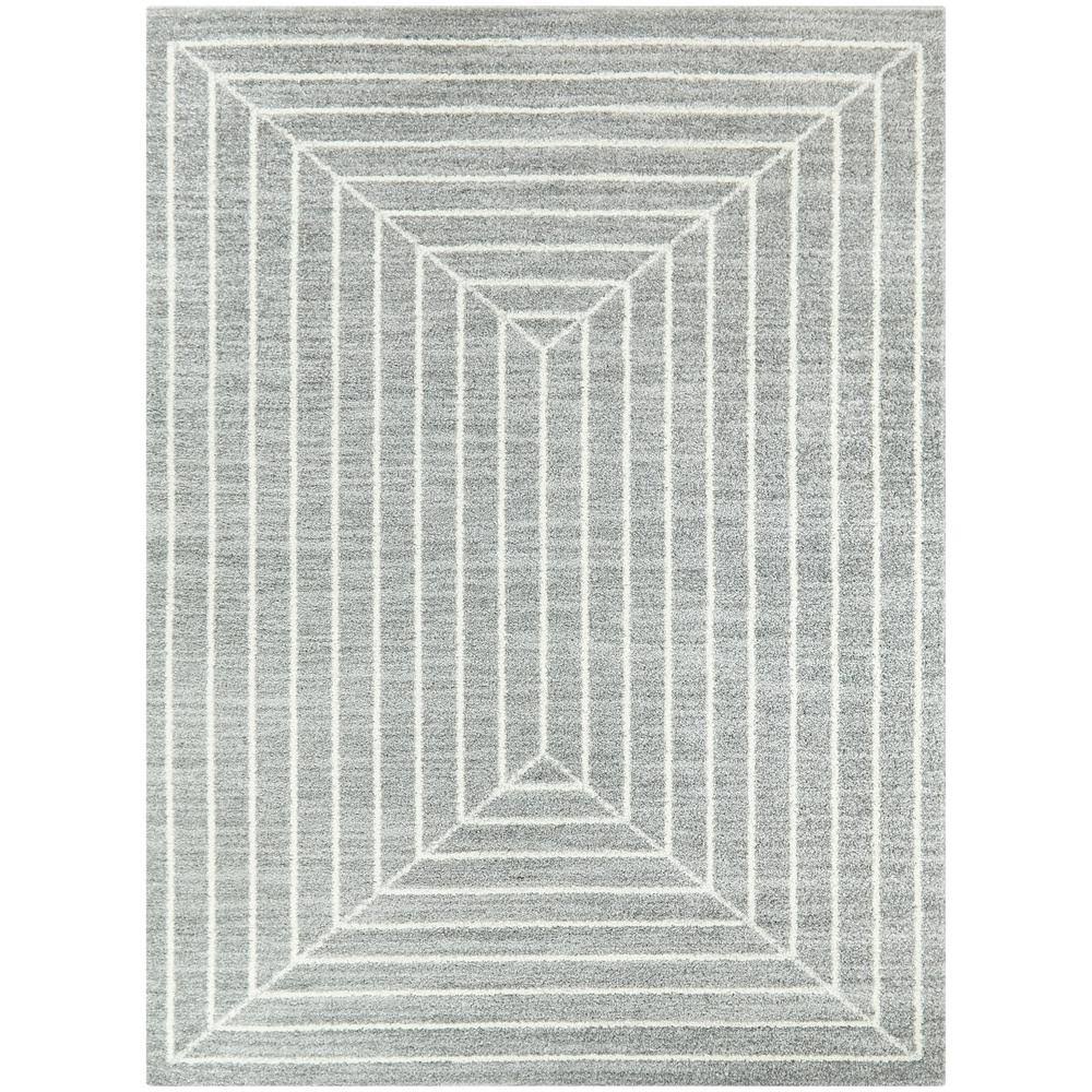 BALTA Elias Grey 5 ft. x 7 ft. Geometric Area Rug
