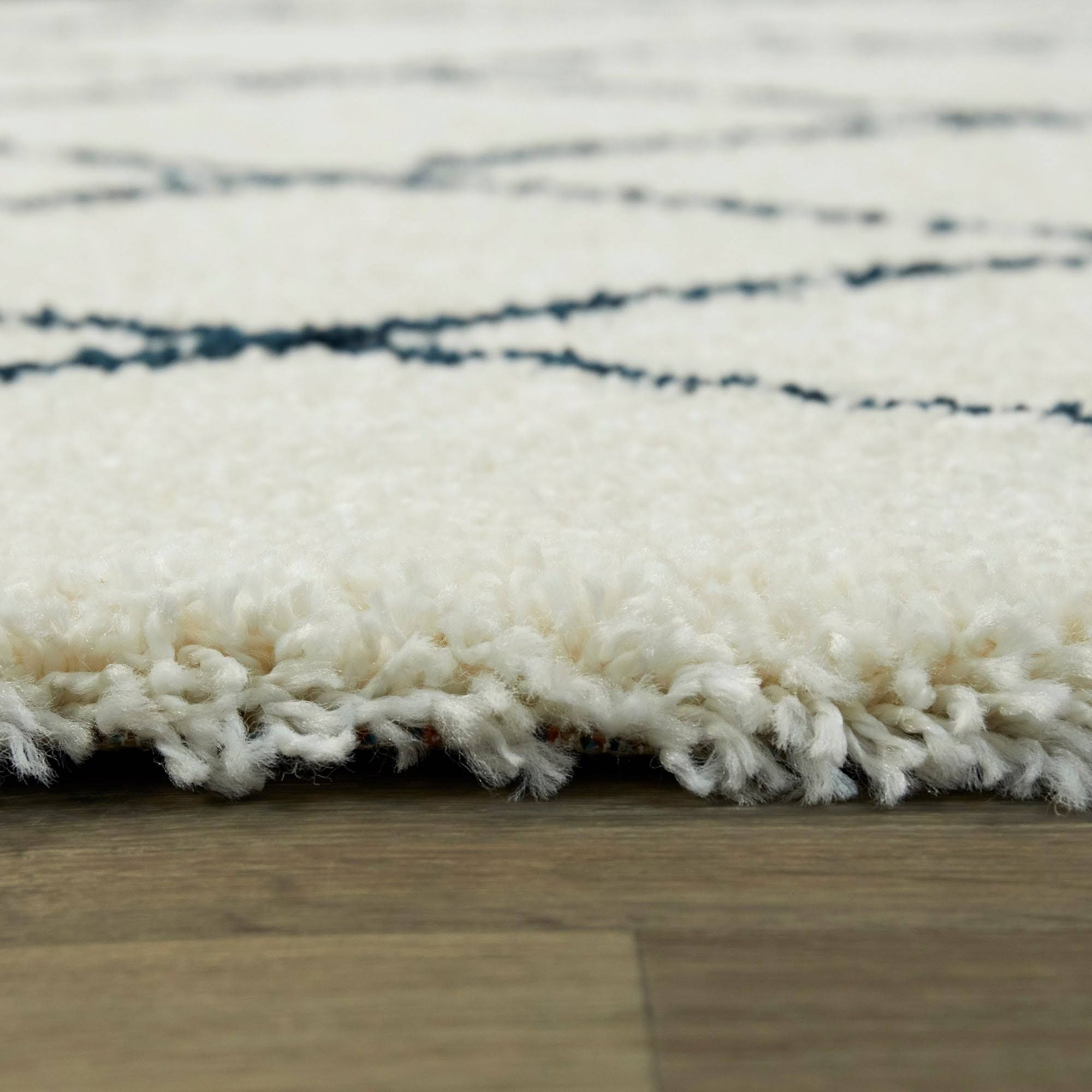 BALTA Mabelle Cream/Pink 5 ft. x 7 ft. Trellis Shag Area Rug