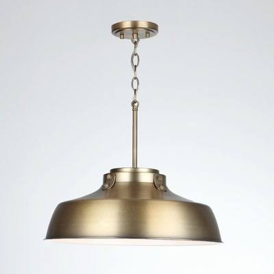 Elsworth 1-Light Single Dome Pendant Joss & Main Shade Color: Antique Nickel