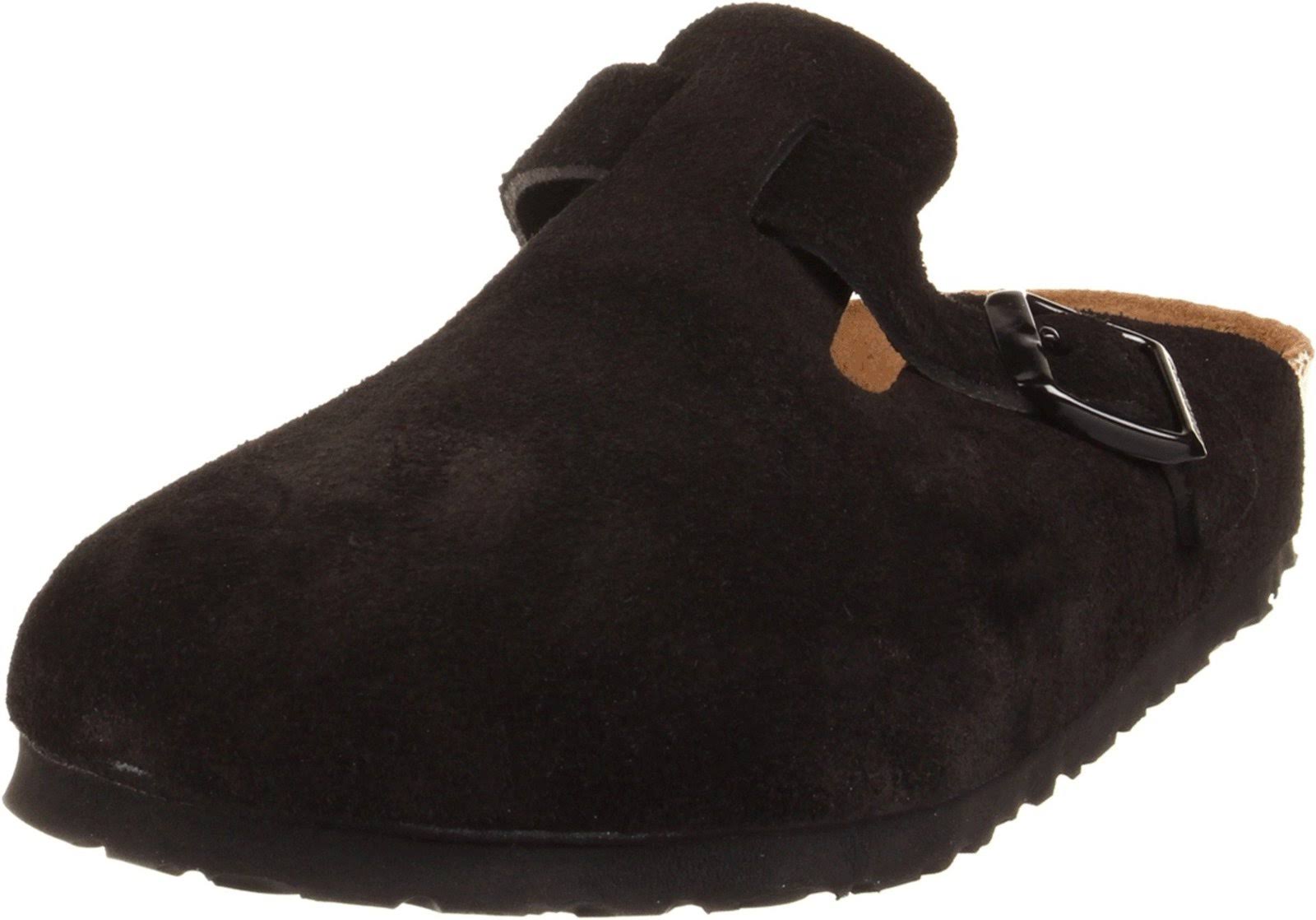 Birkenstock Boston Soft Footbed Clog - 43 - Black Suede