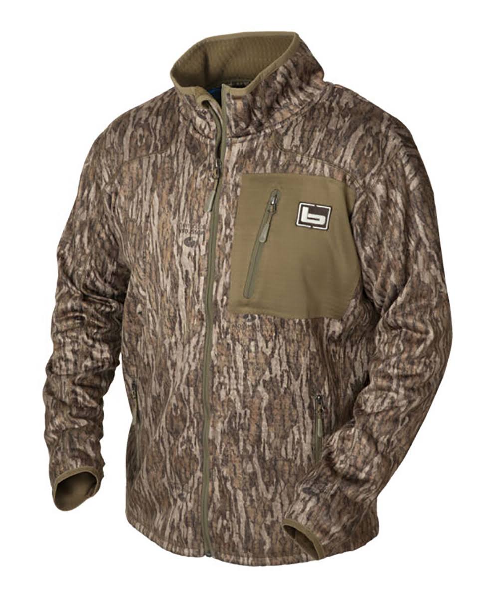 Banded Mid Layer Full Zip Fleece Jacket