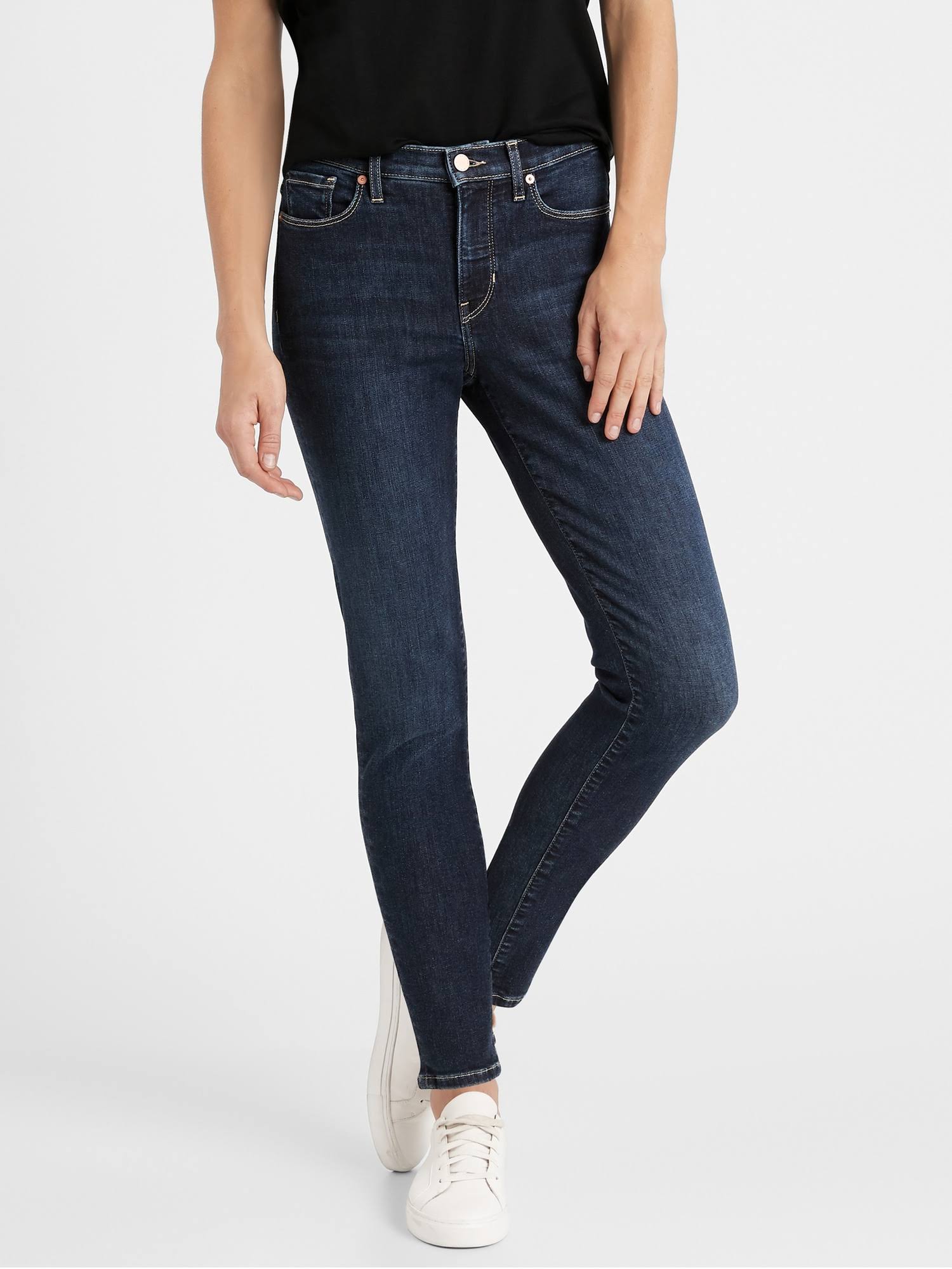 Banana Republic Women's Mid-Rise Skinny Jean Dark Indigo Size 35 Regular