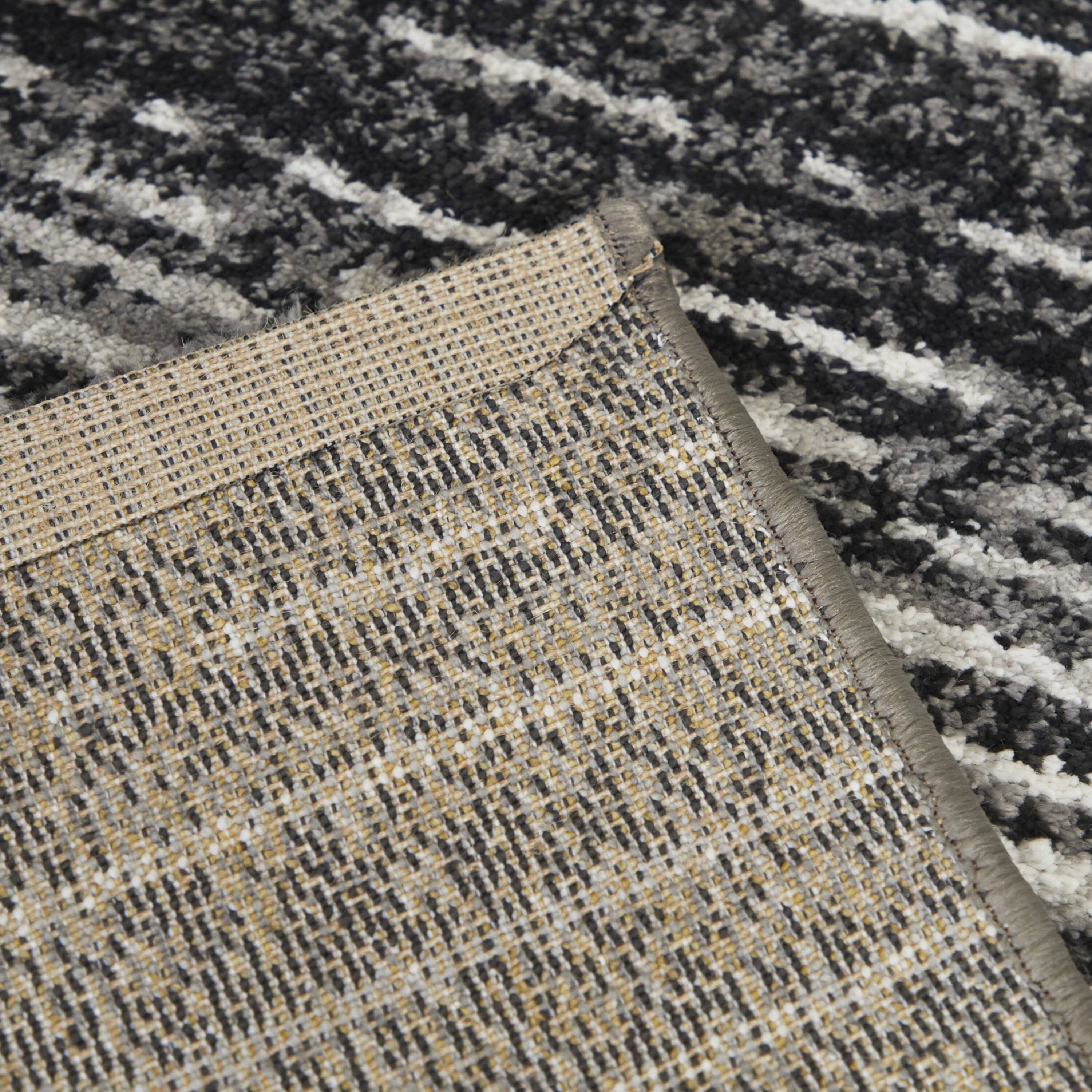 Madera Striped Contemporary Area Rug - 7&10x22 x 10& - Navy Blue