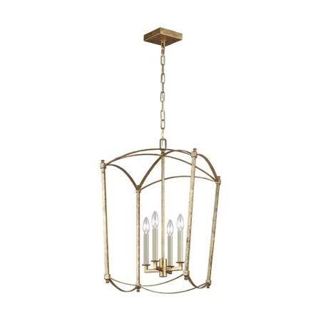 Macon 4 - Light Lantern Geometric Chandelier Finish: Antique Guild
