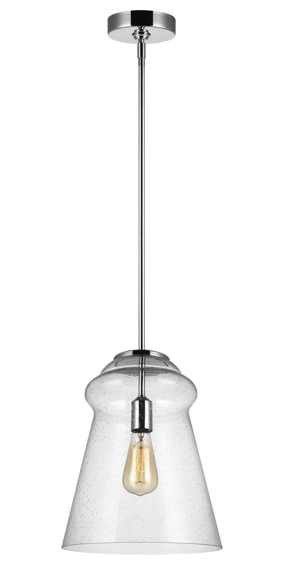 Gracie Oaks Sharwari 1-Light Bell Pendant Finish: Chrome