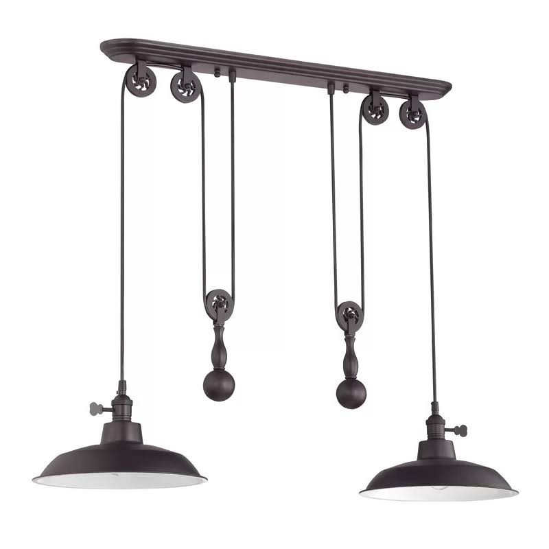 Ariel 2-Light Kitchen Island Dome Pendant Finish: Antique Bronze