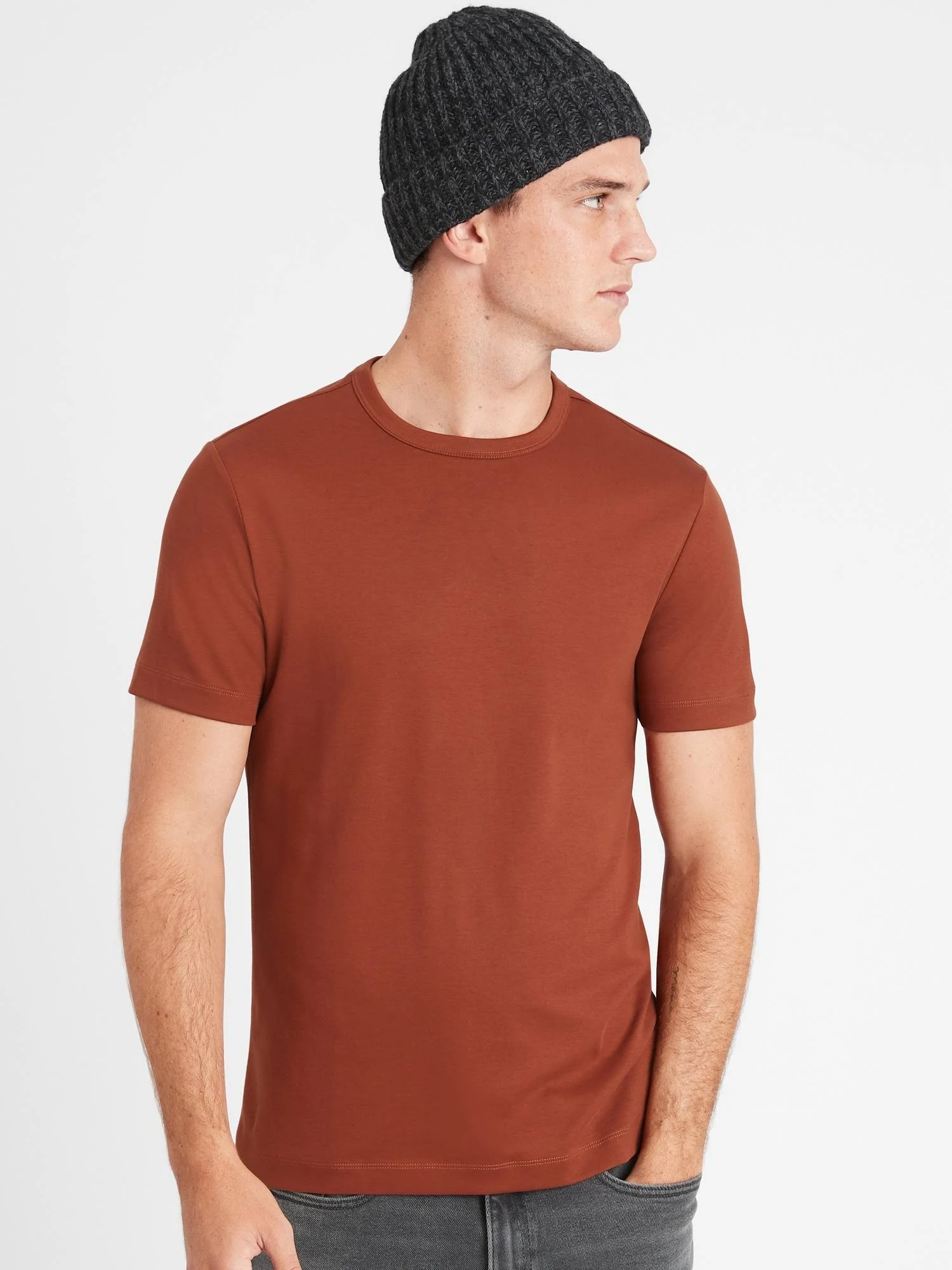 Banana Republic Men's Luxury Touch Performance T-Shirt Molten Copper Tall Size XXL