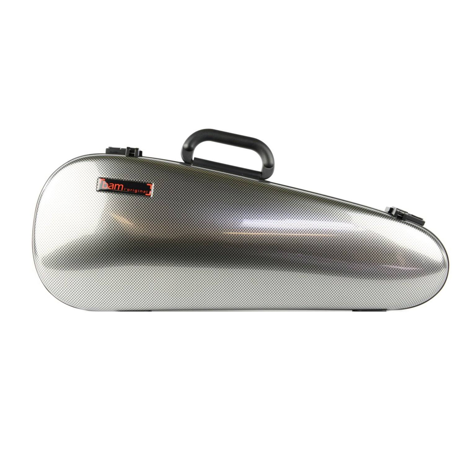 BAM Hightech Overhead Cabin Violin Case (Silver Carbon)
