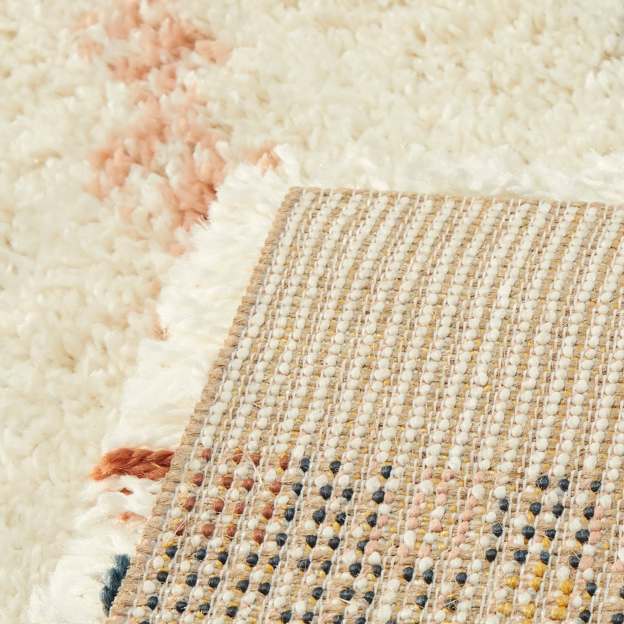 Balta Culver White 5 ft. x 7 ft. Berber Shag Area Rug