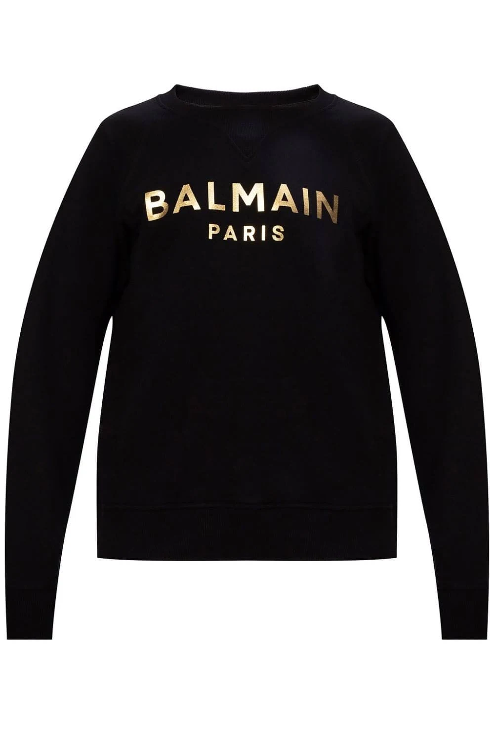 Balmain Sweatshirt with Metallic Logo S Black,Silver Cotton