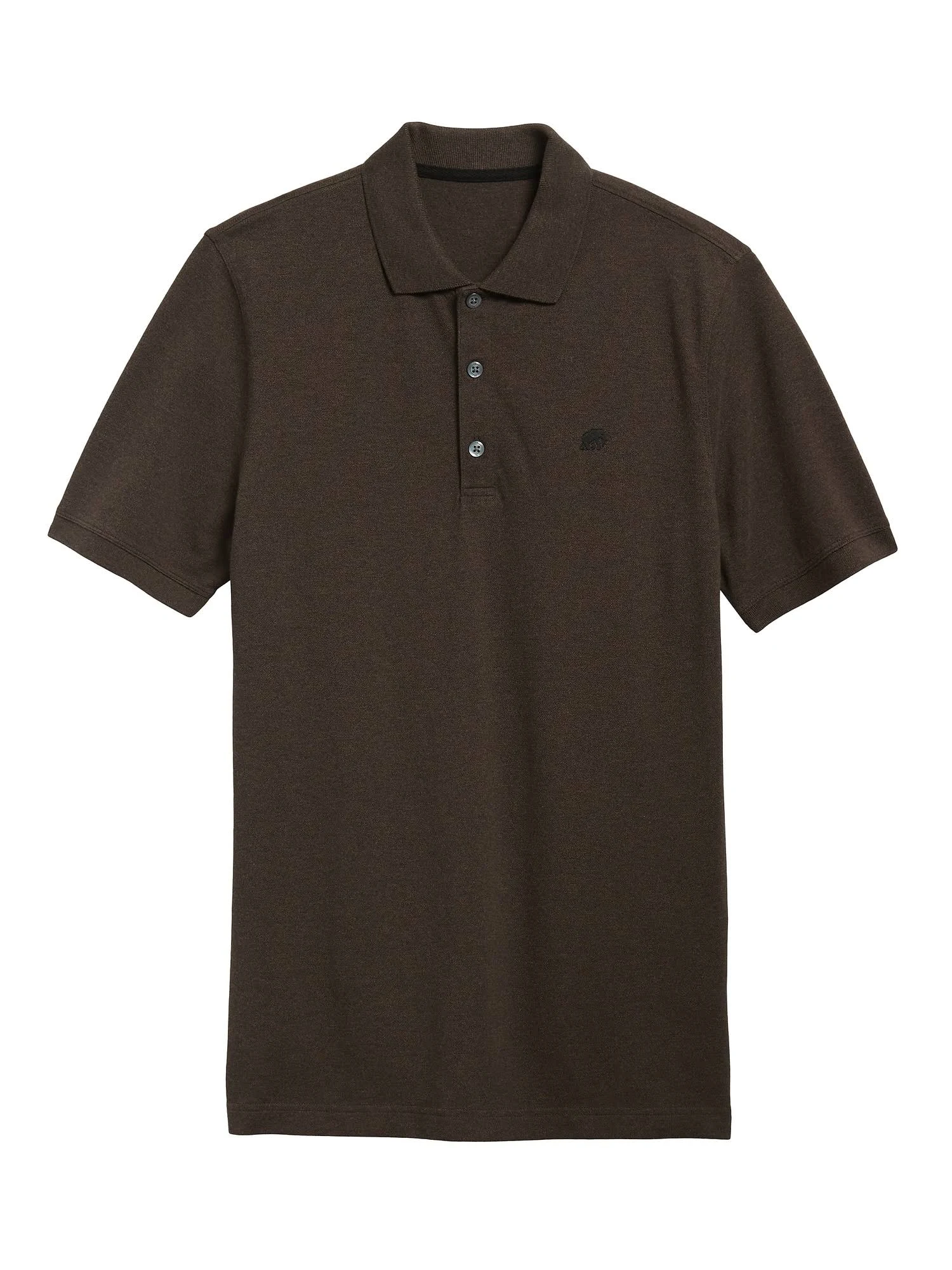 Banana Republic Men's Signature Pique Polo Shirt Seal Brown Size S