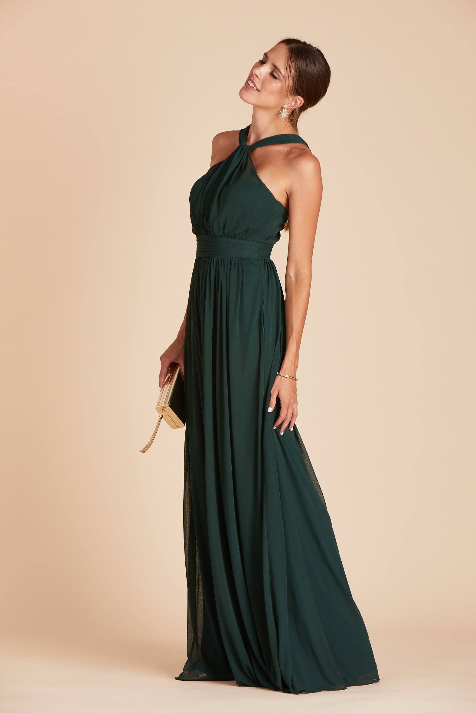 Birdy Grey Kiko Bridesmaid Dress in Emerald S / Emerald