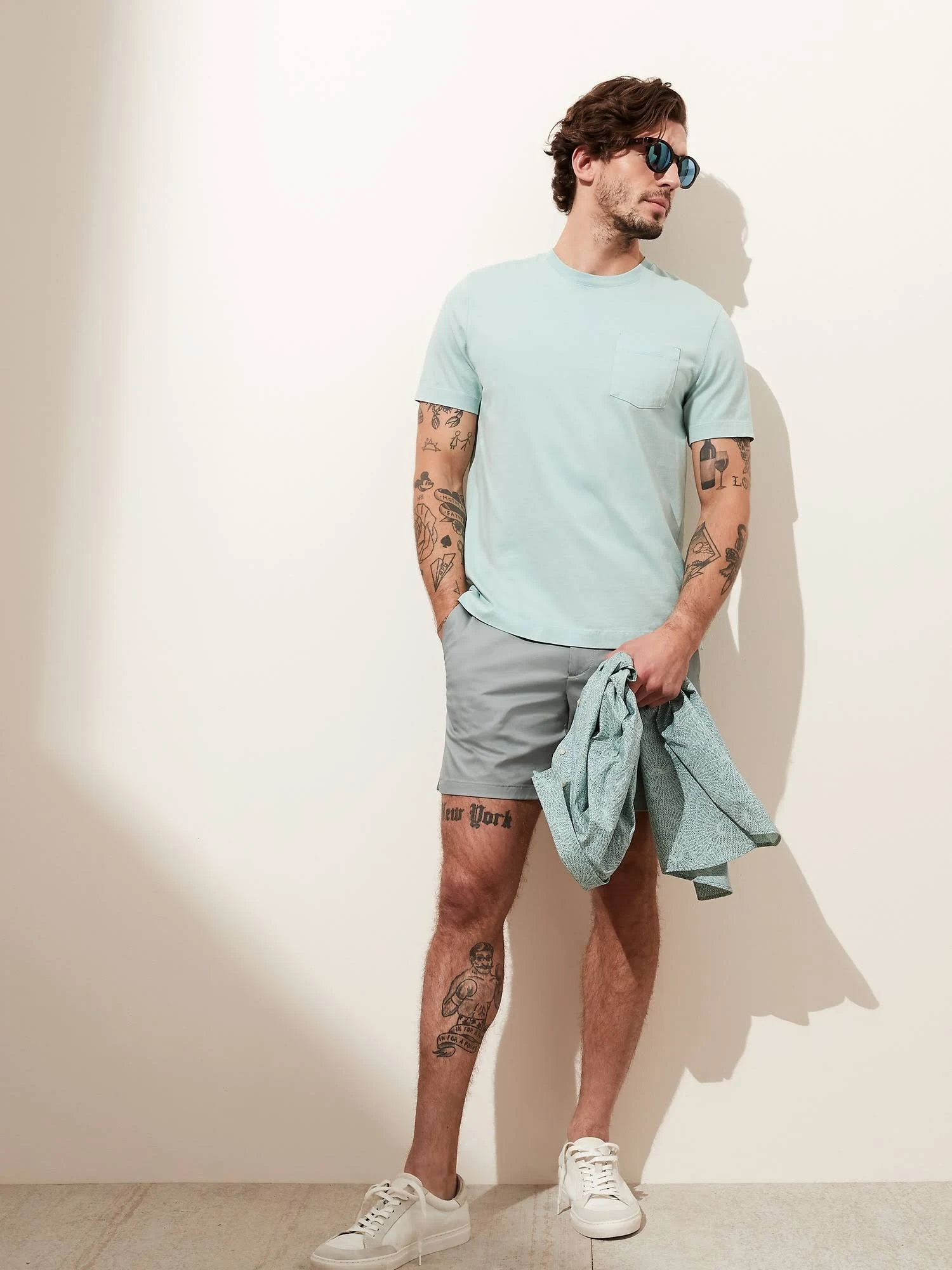 Banana Republic Men's 9x22 Slim Core Temp Short Tile Green Size 31W