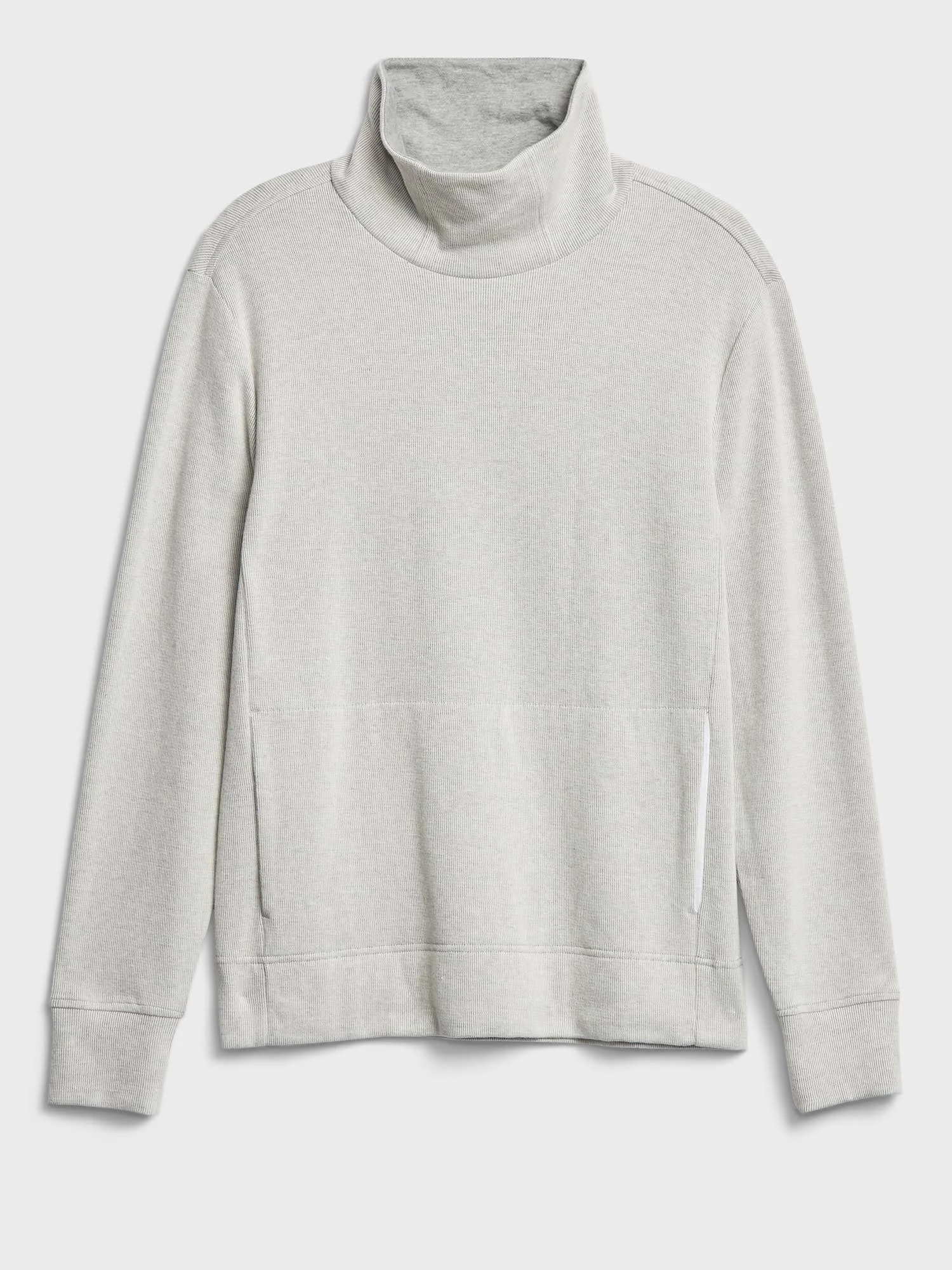 Banana Republic Men's French Rib Turtleneck T-Shirt Transition Cream White Tall Size L