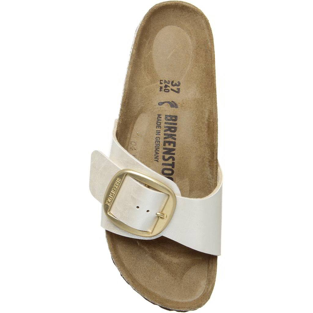 Birkenstock Madrid Buckle Oyster Womens Slide Sandals 1015278